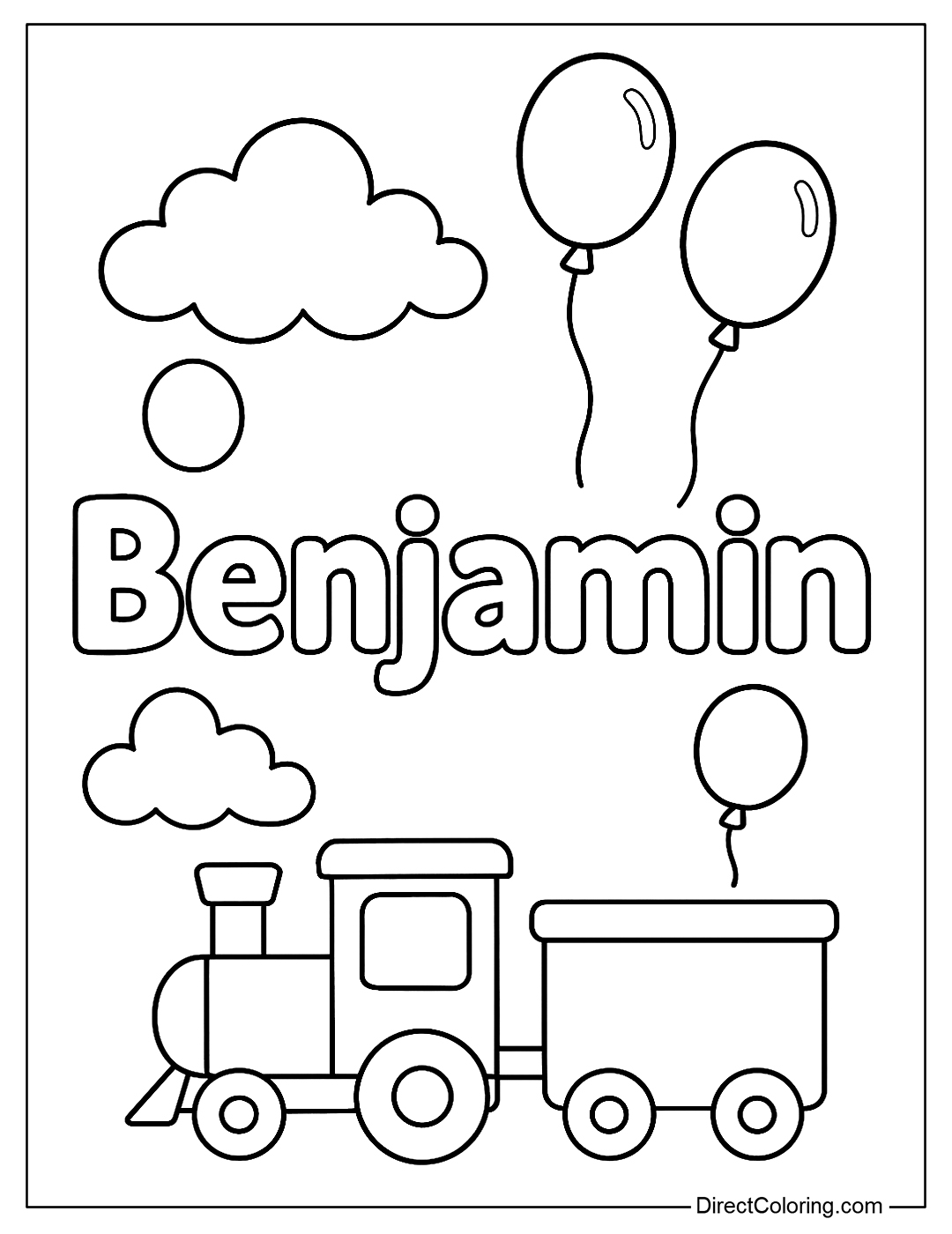 Coloring page of the Name 